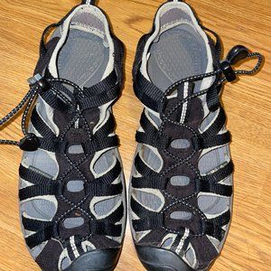 Keen Whisper Black Sport Sandals Waterproof Womens 7.5 / 38